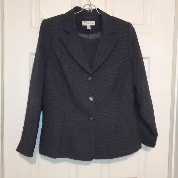 Dressbarn 2 Piece Suit Polka Dots Sz 8 - Picture 1 of 16